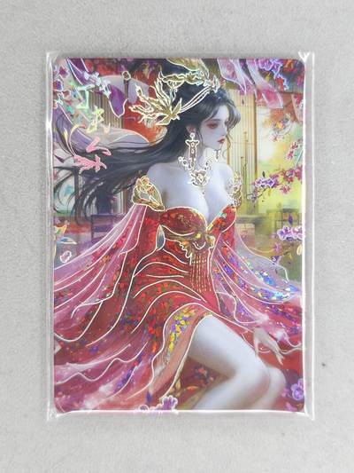 满200包邮！！龙虎卡牌-七二场（满200元包邮，无佣金，每周六结拍，欢迎送拍） - 【编号102】银边碎闪卡 三国乱世争雄 - 丁夫人