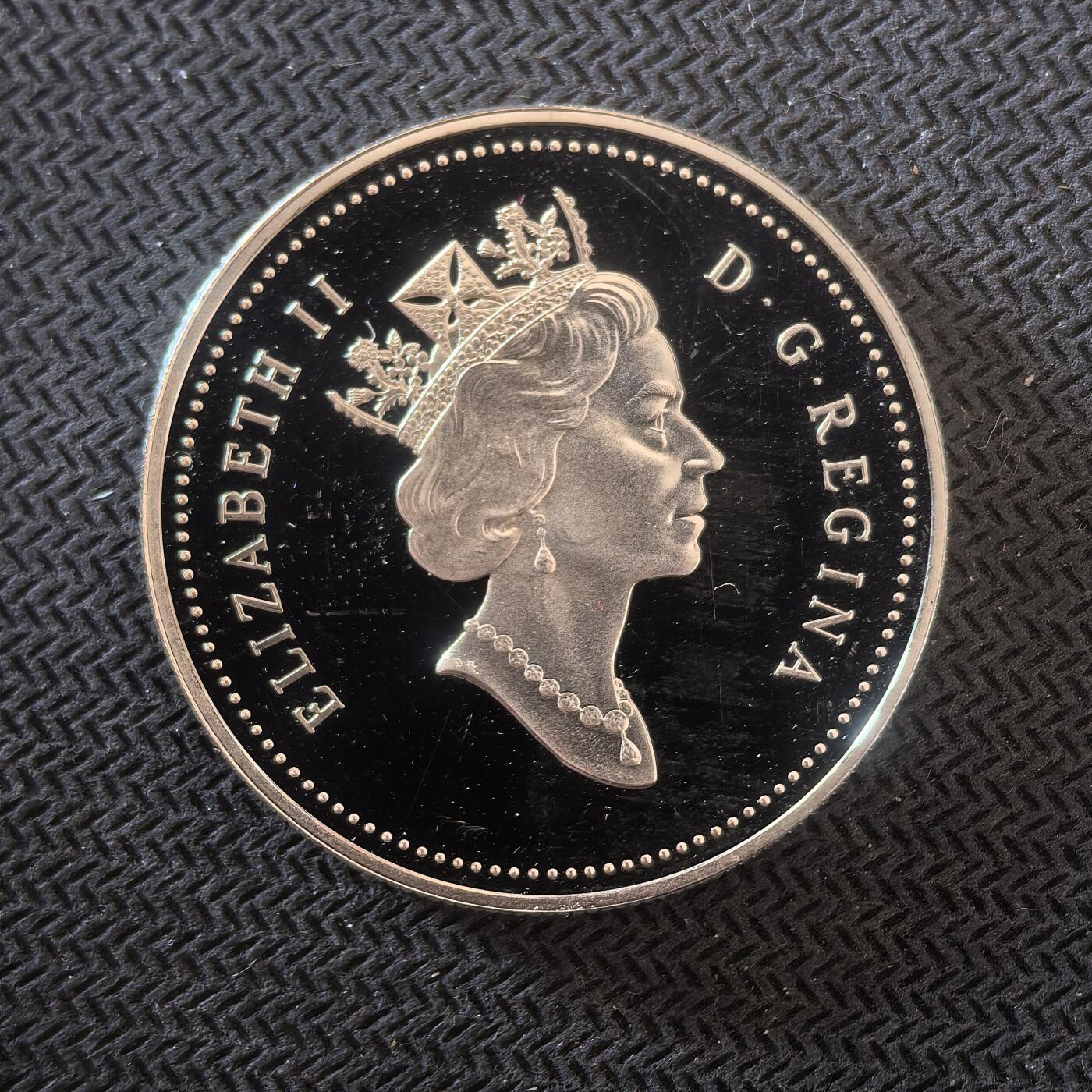 道一币馆币章第一百六十三场 加拿大1993年斯坦利杯100周年纪念1元精制银币  25.17g 925s