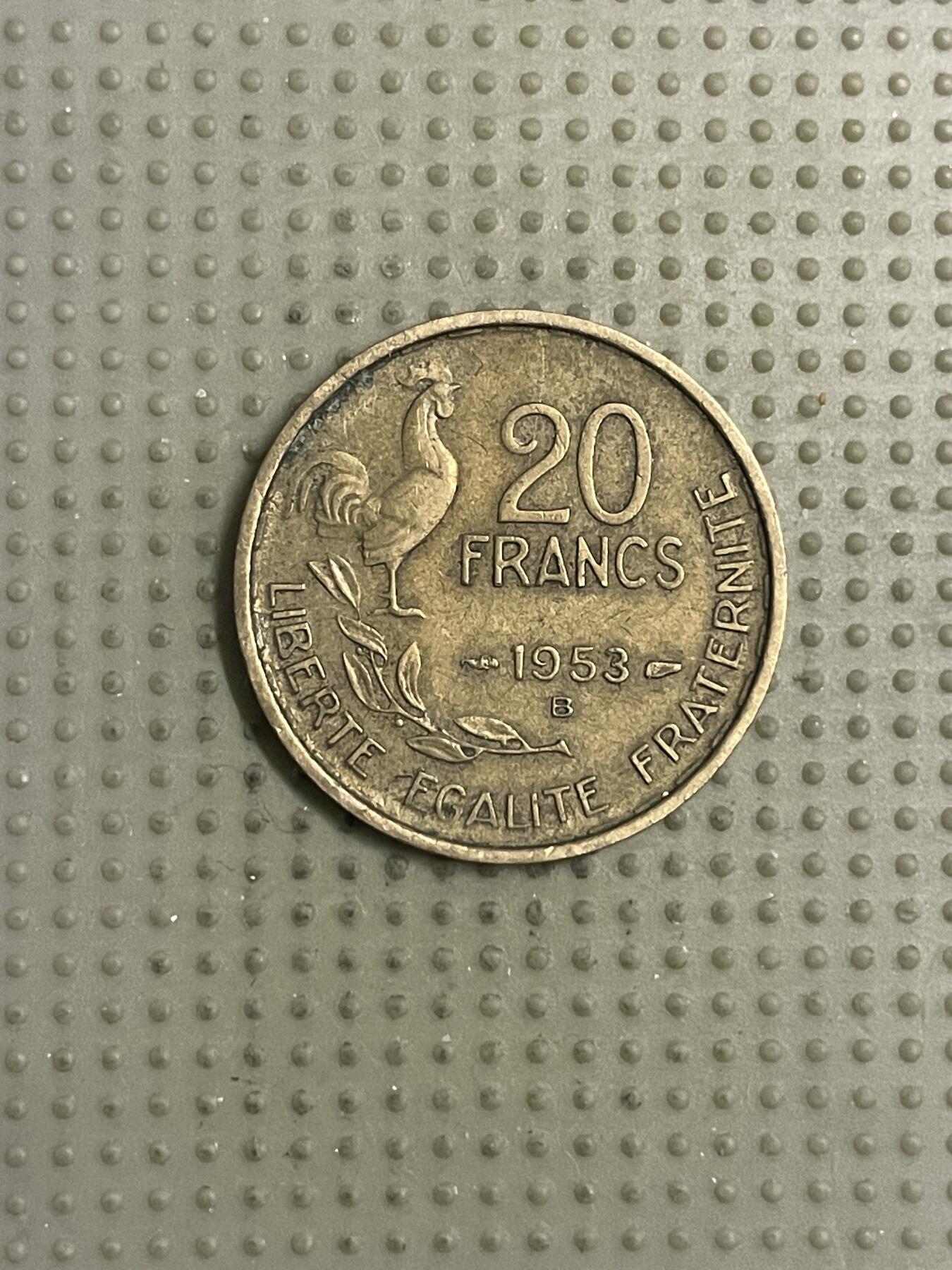 2026年第12场各国散币拍卖（总第162场）16.17两天外出，18号可以发货 法国1953年20法郎