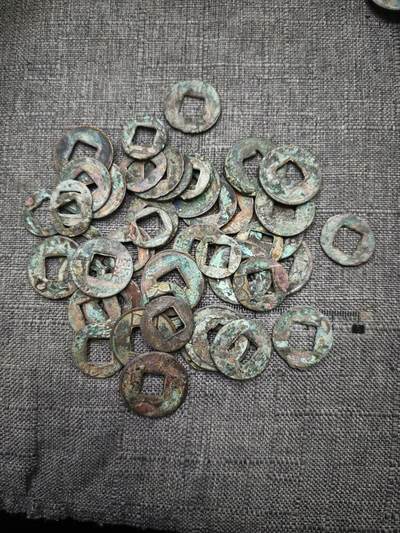 107期新疆红钱粟特钱币丝路钱币专场 - 五铢一组50个