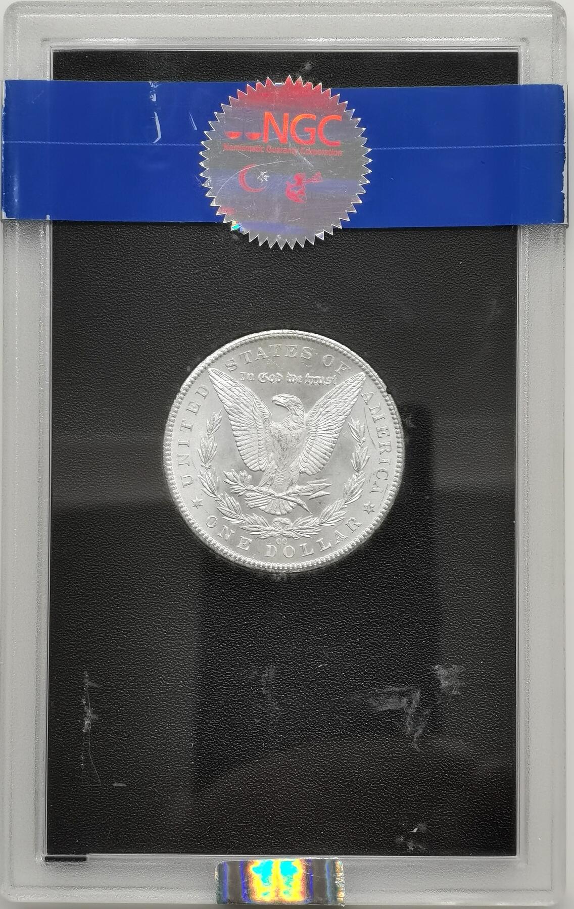 博洋堂世界钱币拍卖第157期（全场包邮） NGC MS63 美国1884年CC版摩根银币，稀少卡森厂，GSA大封装