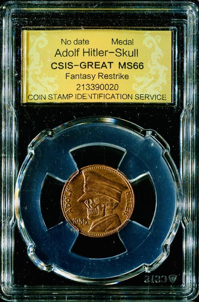 CSIS-GREAT评级精品钱币拍卖第三百三十五期 希特勒骷髅臆造章 CSIS