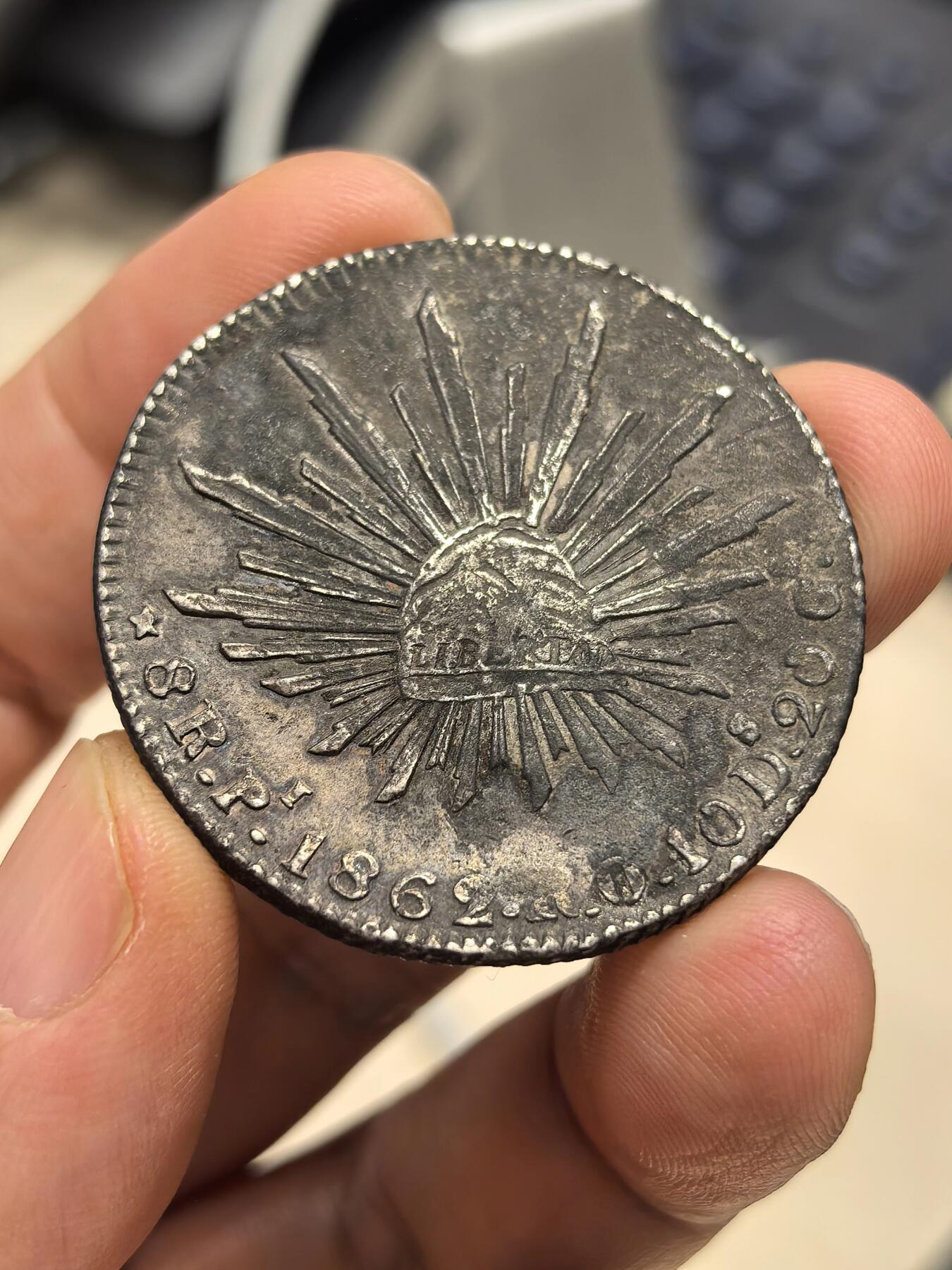 博洋堂世界钱币拍卖第157期（全场包邮） 墨西哥1862年PI版花边鹰洋 十分少见的版别