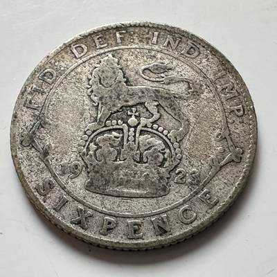 🌹外币初藏🌹🐯2026年第8场  每周二四六晚8️⃣点 接代拍 - 英国1923年6便士银币 2.8克50%银