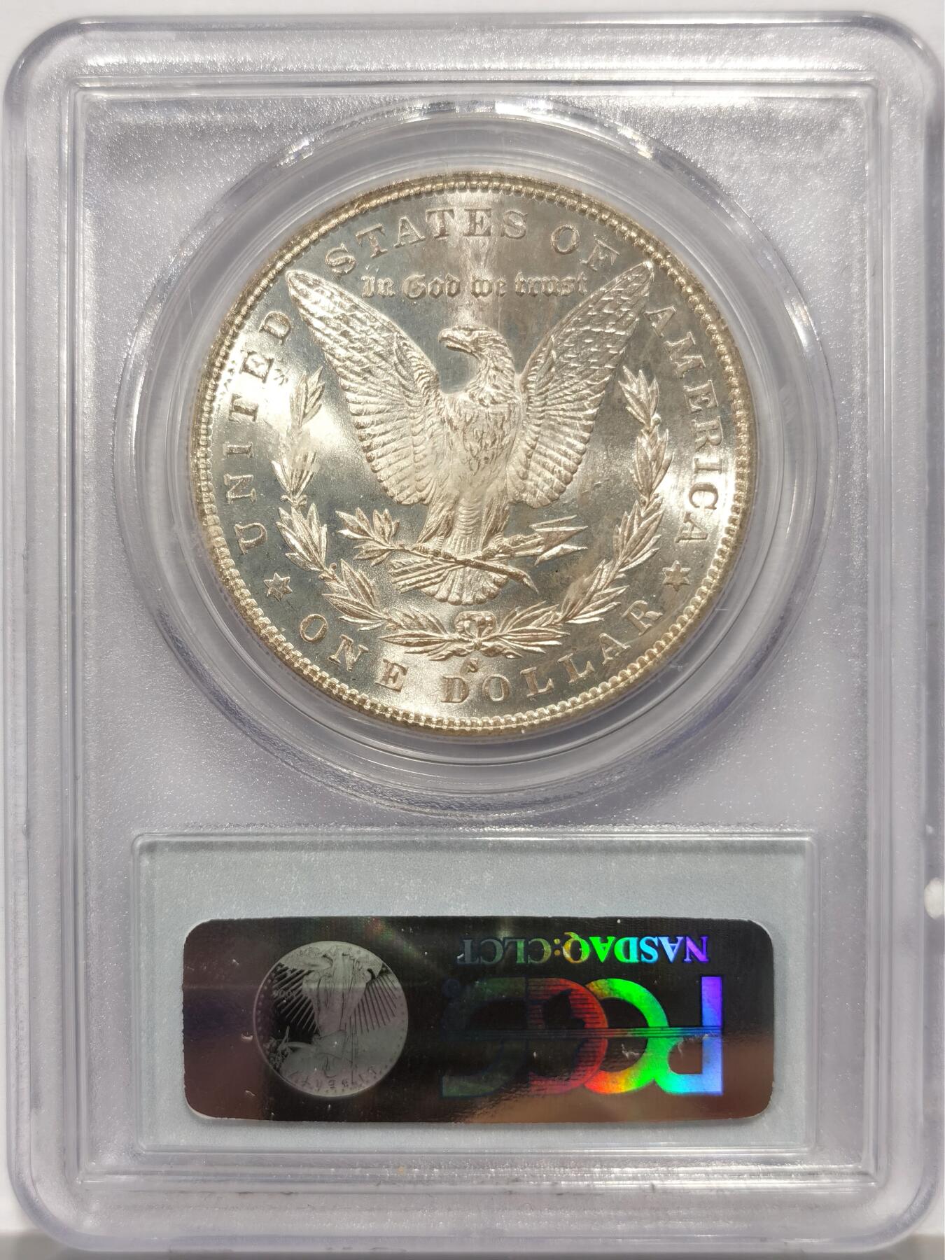 博洋堂世界钱币拍卖第157期（全场包邮） PCGS MS65 美国1881年S版摩根银币， 原卷暴光，经典老白盒