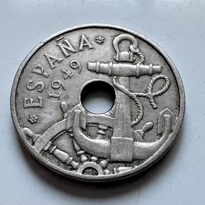 🌹外币初藏🌹🐯2026年第8场  每周二四六晚8️⃣点 接代拍 - 西班牙1949年50分