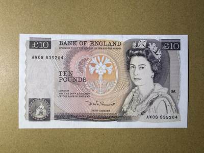 《艾美收藏》第229期-1.18周日外币荟萃 - 英格兰10镑 UNC D序列 女王