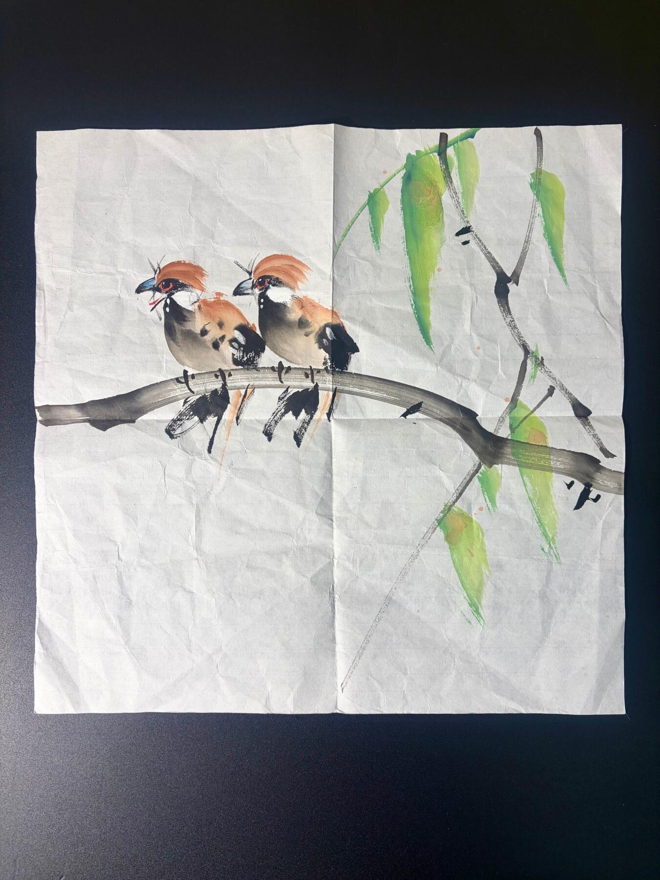 NO.21 好又多金牌大场，新店点关注不迷路！每周一站式配齐，方便凑单！（周6晚8点截拍，卖家送拍0抽成！） 【国画】黄鹂鸟 34*34cm【两个黄鹂鸣翠柳，一行白鹭上青天】