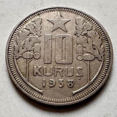 🌹外币初藏🌹🐯2026年第8场  每周二四六晚8️⃣点 接代拍 - 土耳其1938年10库鲁