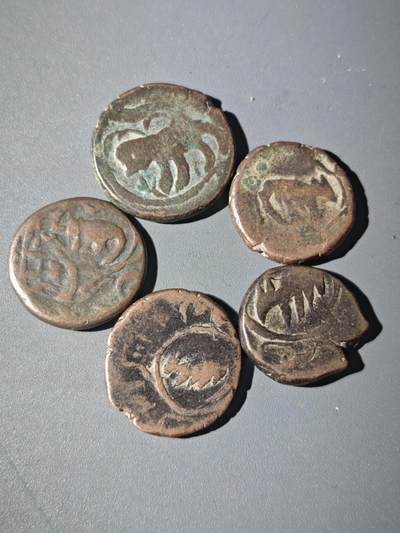 107期新疆红钱粟特钱币丝路钱币专场 - B16丝路铜币一组