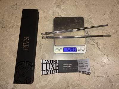 盛世勋华——号角文化勋章邮票专场拍卖第299期 - 号角和她的朋友们 来自塞尔维亚的品牌PIVS品牌，总重52克， 999纯银筷子，银价1100+。带证书，限量发行，编号081，带原盒