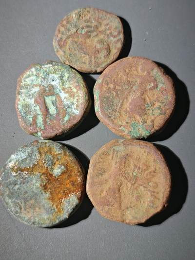 107期新疆红钱粟特钱币丝路钱币专场 - B6丝路铜币一组