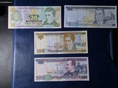 叁拾收藏第34期 - 洪都拉斯4张  UNC