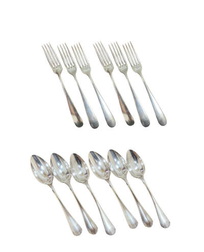 上海拍卖行2025年秋季古董珍玩拍卖会 - 法国Christofle(昆汀)西餐具套组(含6把正餐叉及6把正餐勺)