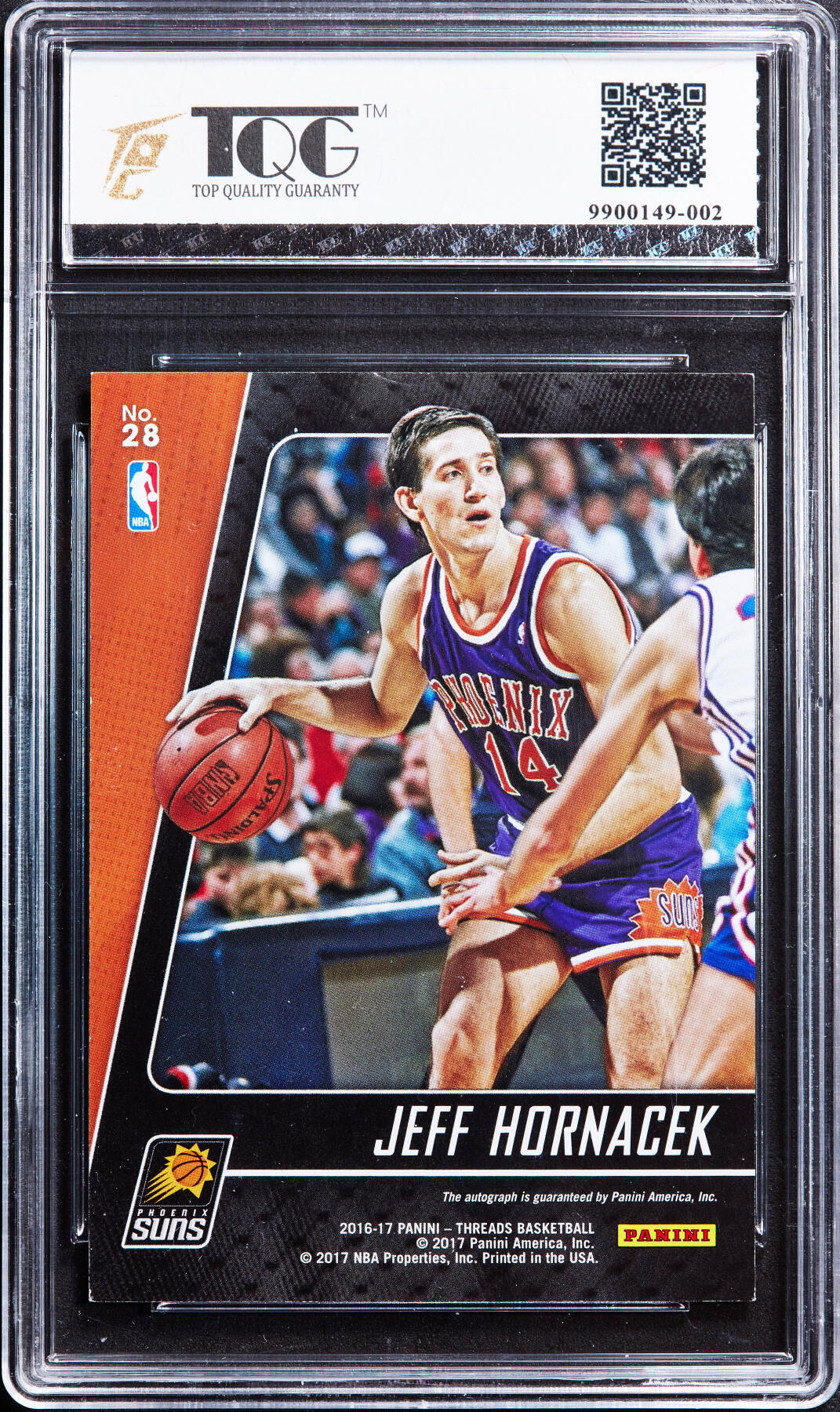 【俄甄集藏】“万象更新、马呈祥瑞”迎新春俄甄精品场-2026年(047)01-21 星期三 晚 19:30 全场包邮 卡片-Panini NBA美国篮球明星杰夫·霍纳塞克，TQG 9.0M/10.0A，2016年贴签