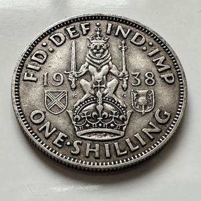 🌹外币初藏🌹🐯2026年第8场  每周二四六晚8️⃣点 接代拍 - 英国1938年1先令银币 5.65克50%银