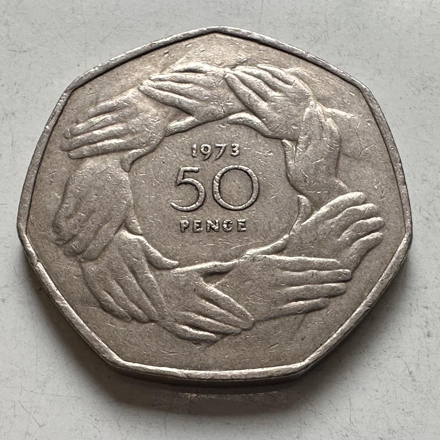 🌹外币初藏🌹🐯2026年第8场  每周二四六晚8️⃣点 接代拍 英国1973年50便士纪念币