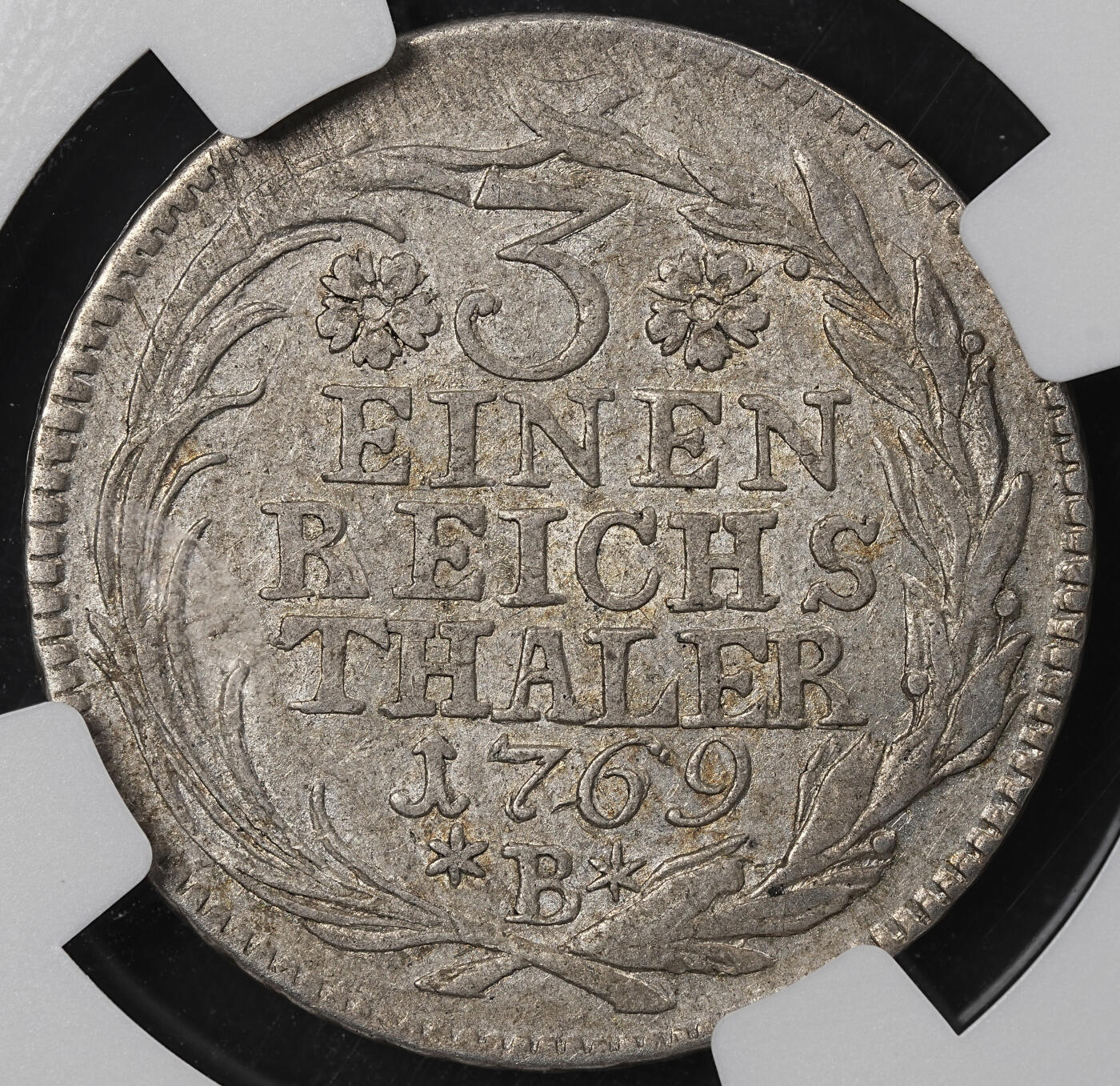 修遠堂世界钱币第101期 NGC AU50 1769年普鲁士1/3泰勒银币