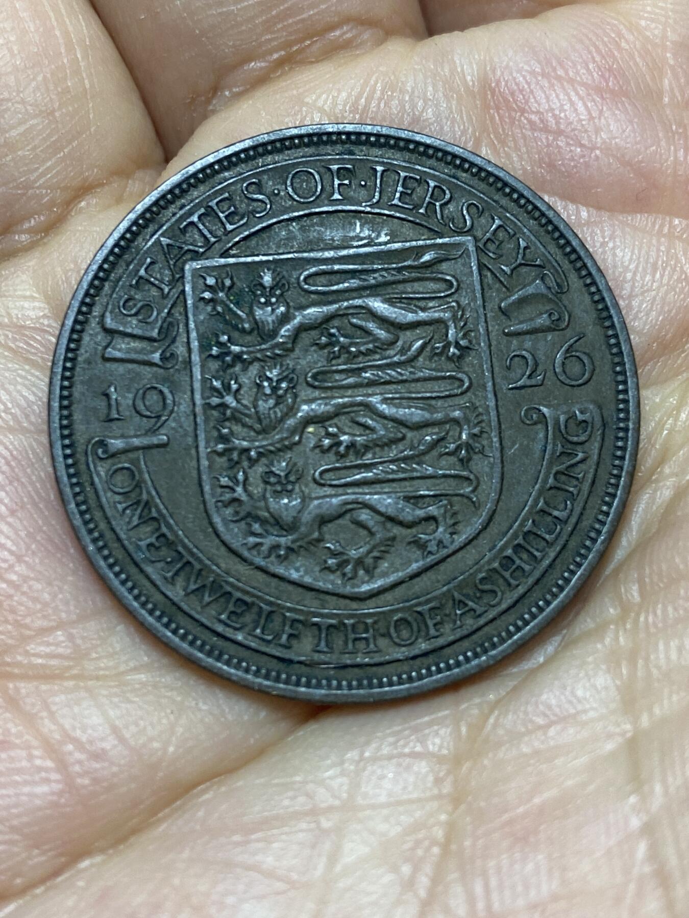 2026年第八场(总第一百七十七场）外国好品散币场(免佣金) 英属泽西岛🇯🇪1926年1/12先令(乔治五世第二版)