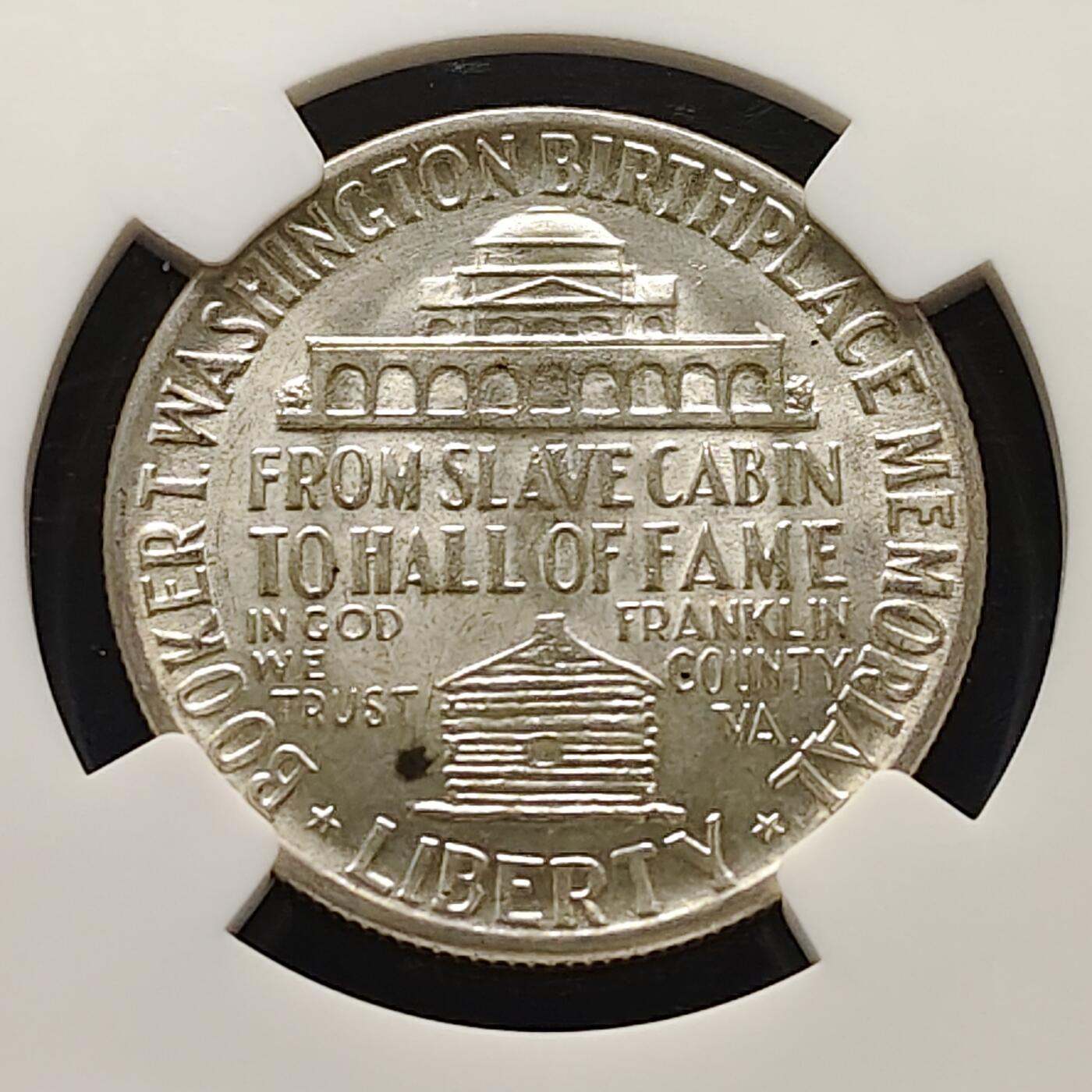 【全场包邮】纯粹捡漏拍495场-持续更新中 美国1951年半元黑人政治家教育家布克华盛顿纪念银币-NGC MS63