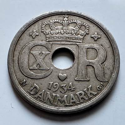 🌹外币初藏🌹🐯2026年第8场  每周二四六晚8️⃣点 接代拍 - 丹麦1934年25欧尔