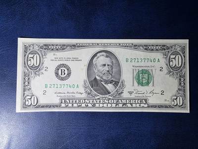 叁拾收藏第34期 - 美国小头1981年50美元   UNC