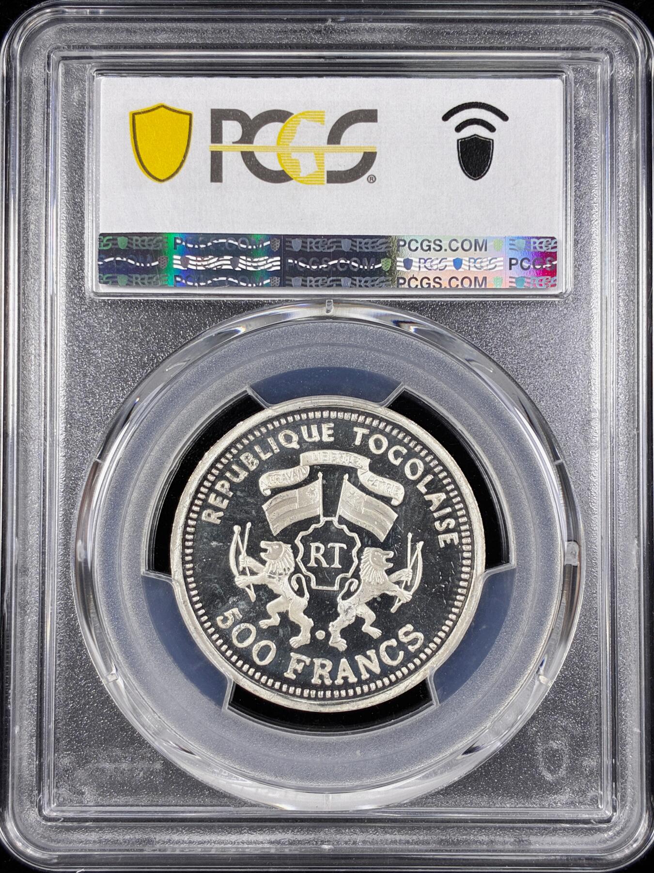 【雨安】【直播拍卖】【第0124期-评级币章】2026-01-17 周六 19:30 [评级现代] Togo 多哥 500法郎 2000年 爱因斯坦 PCGS-PR67DCAM 精制币