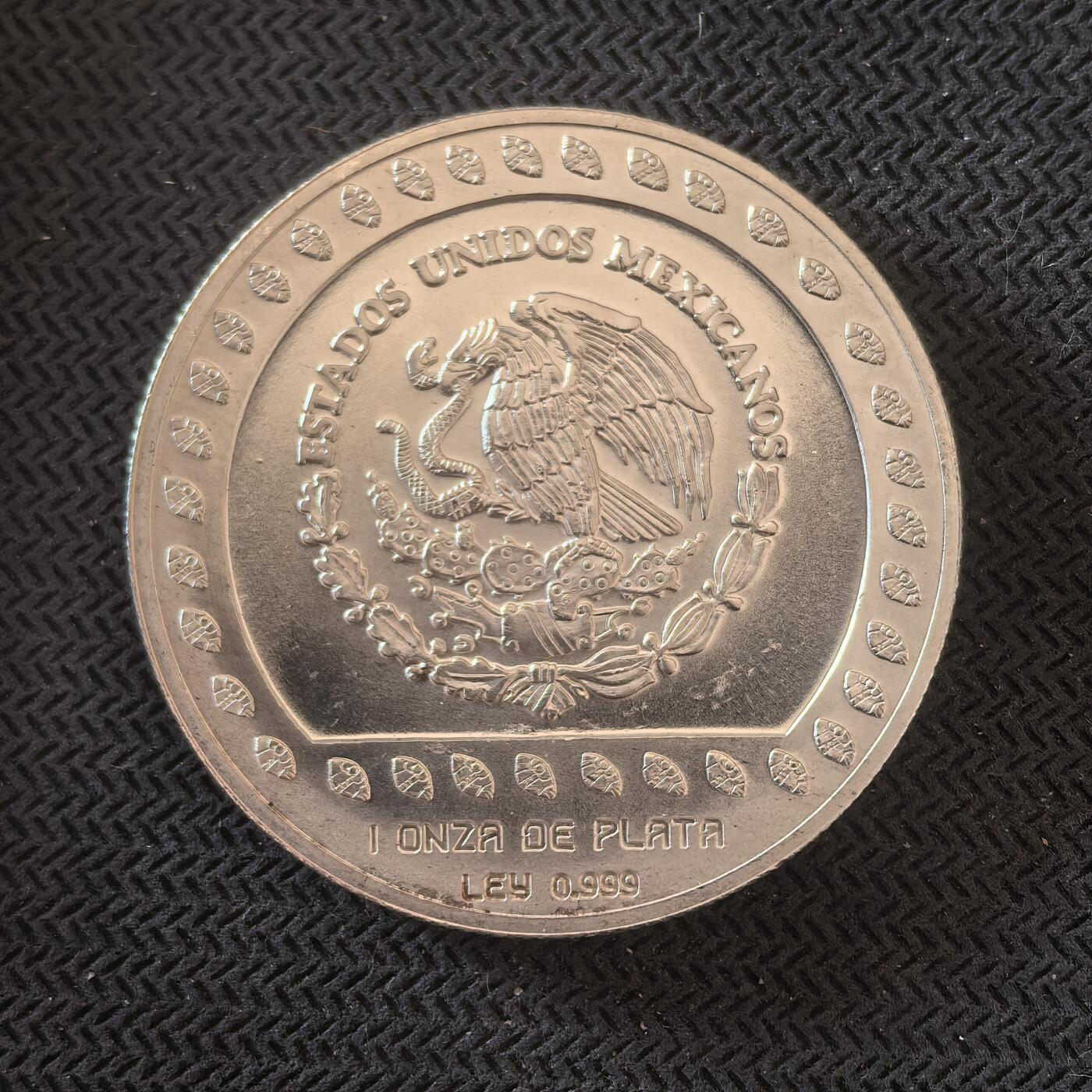 道一币馆币章第一百六十三场 墨西哥1992年玛雅文化系列100比索银币  999S 31.1g