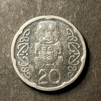 逸泉钱币2026A世界散币纸币纪念币专场A第一场 - 309 新西兰20分硬币毛利人图腾女王