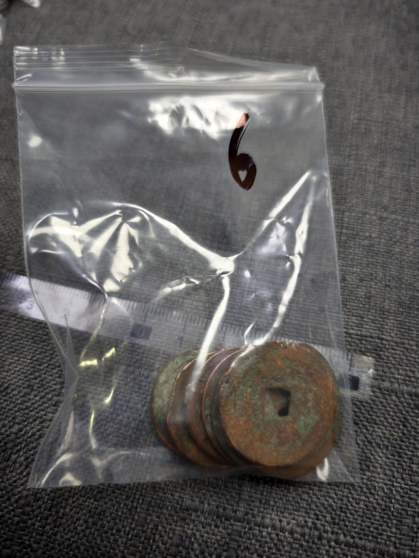 107期新疆红钱粟特钱币丝路钱币专场 毛病新疆红钱版式一组九个