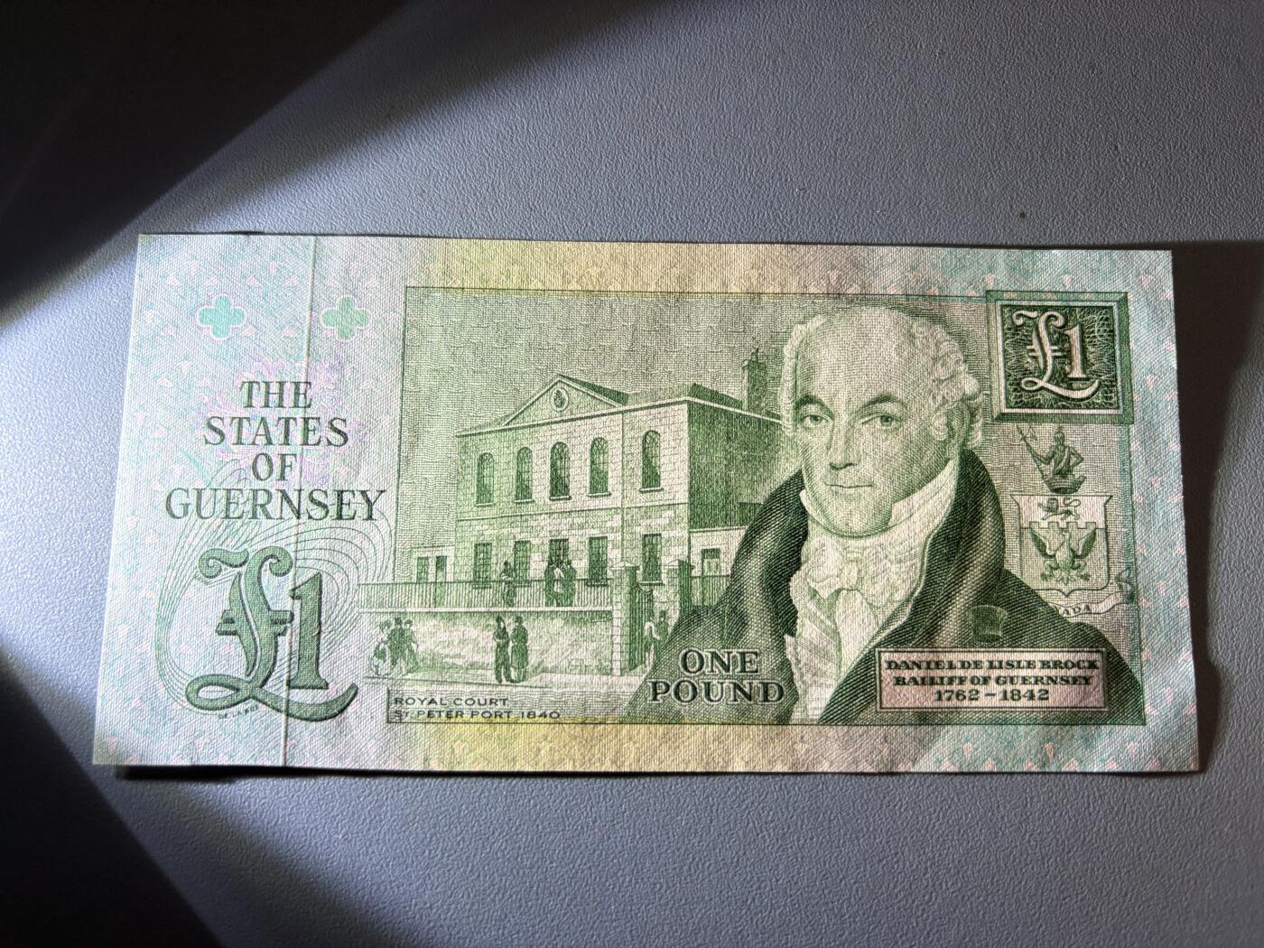 咖啡豆•收藏 2026年Jan_21th世界各国纸币拍卖 根西岛 1980-89年 1镑 全新UNC 外国纸币