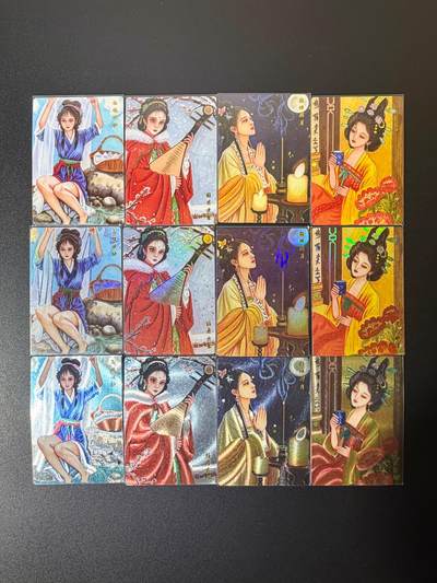 NO.21 好又多金牌大场，新店点关注不迷路！每周一站式配齐，方便凑单！（周6晚8点截拍，卖家送拍0抽成！） - 山河潮玩 天空 四大美女 普卡+彩闪+粗闪 三工艺12张