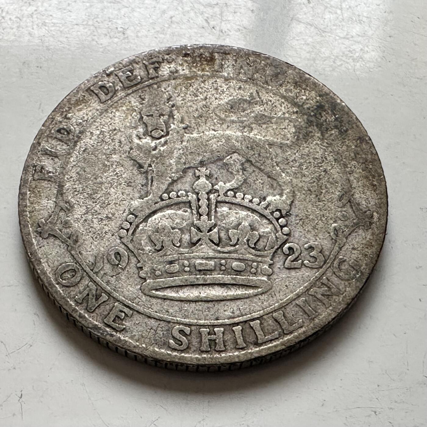 🌹外币初藏🌹🐯2026年第8场  每周二四六晚8️⃣点 接代拍 英国1923年1先令银币 5.65克50%银