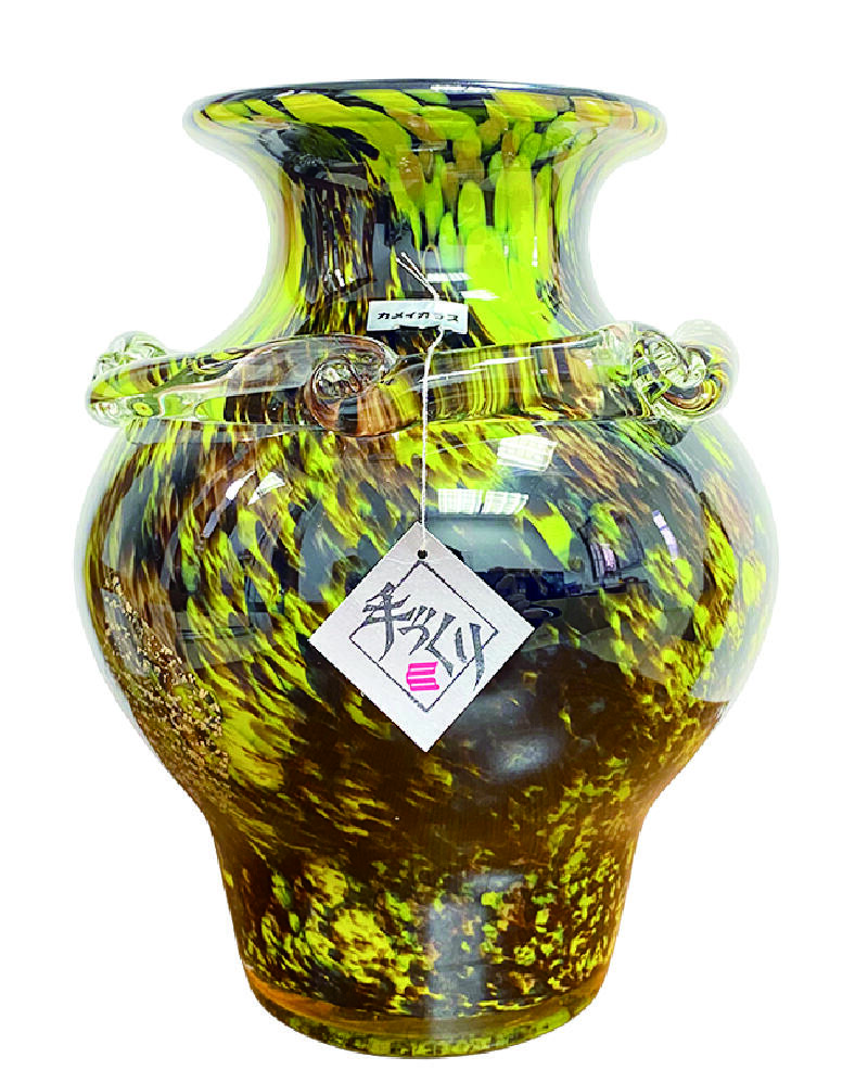 上海拍卖行2025年秋季古董珍玩拍卖会 日本KAMEI品牌手工作金箔琉璃艺术大花瓶