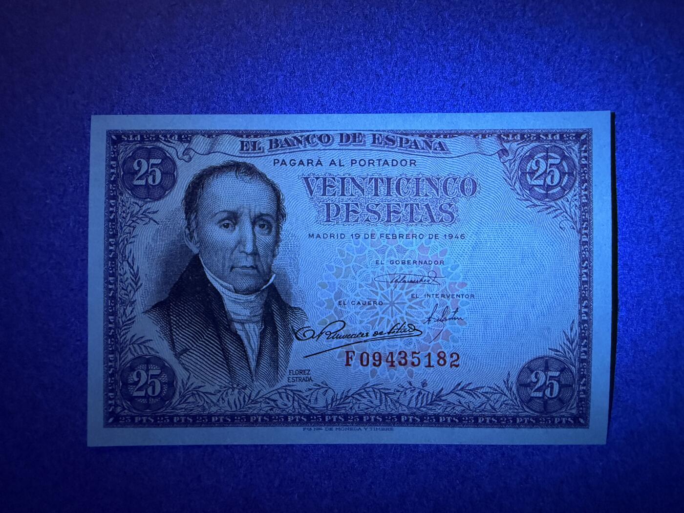 《艾美收藏》第229期-1.18周日外币荟萃 西班牙25比塞塔 UNC 1946年老版本