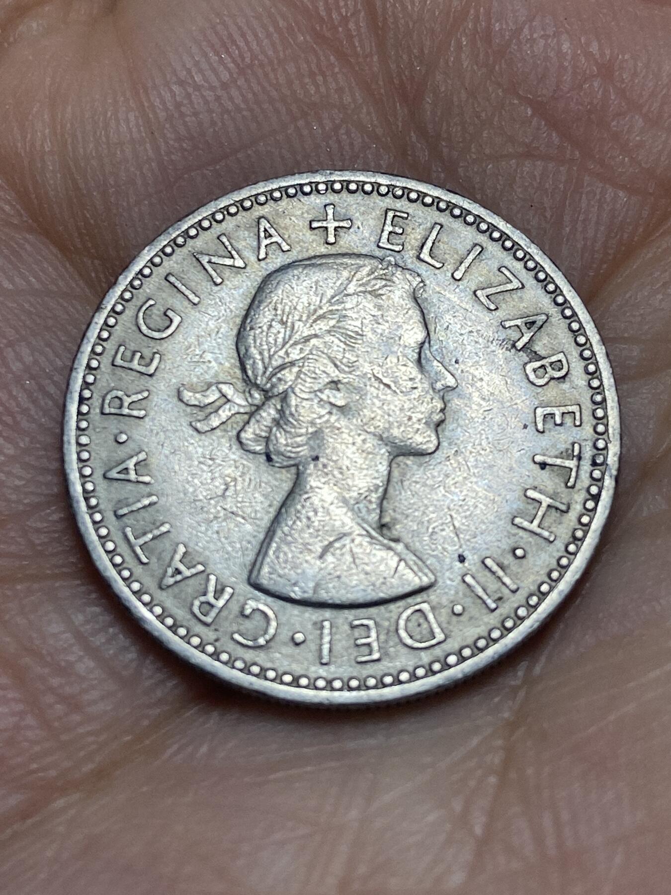 2026年第八场(总第一百七十七场）外国好品散币场(免佣金) 英国🇬🇧1956年1先令(伊丽莎白二世青年桂冠第二版，苏格兰盾徽版)