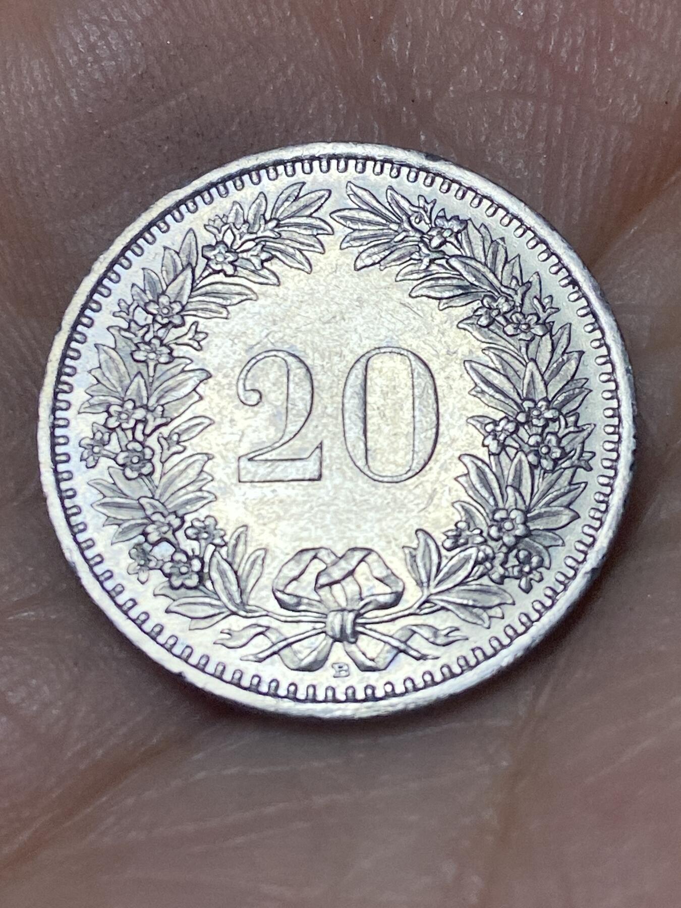 2026年第八场(总第一百七十七场）外国好品散币场(免佣金) 瑞士🇨🇭1991年20拉彭(第三版，B标伯尔尼造)