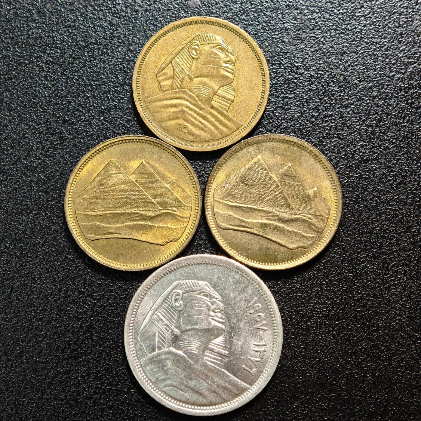 【德藏】世界币章拍卖第162期（拍品征集中~欢迎藏友联系） 6枚一组 埃及5、10皮阿斯特铜币1埃及镑银币 及 叙利亚FAO纪念币