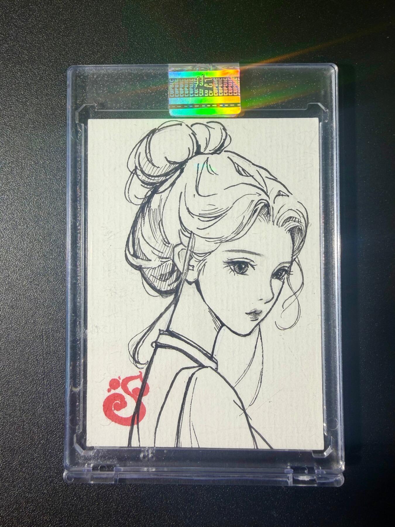 NO.21 好又多金牌大场，新店点关注不迷路！每周一站式配齐，方便凑单！（周6晚8点截拍，卖家送拍0抽成！） 【1/1手绘卡】卡联社 明眸少女【黛色轻描柳叶弯，眸光流转胜星繁】