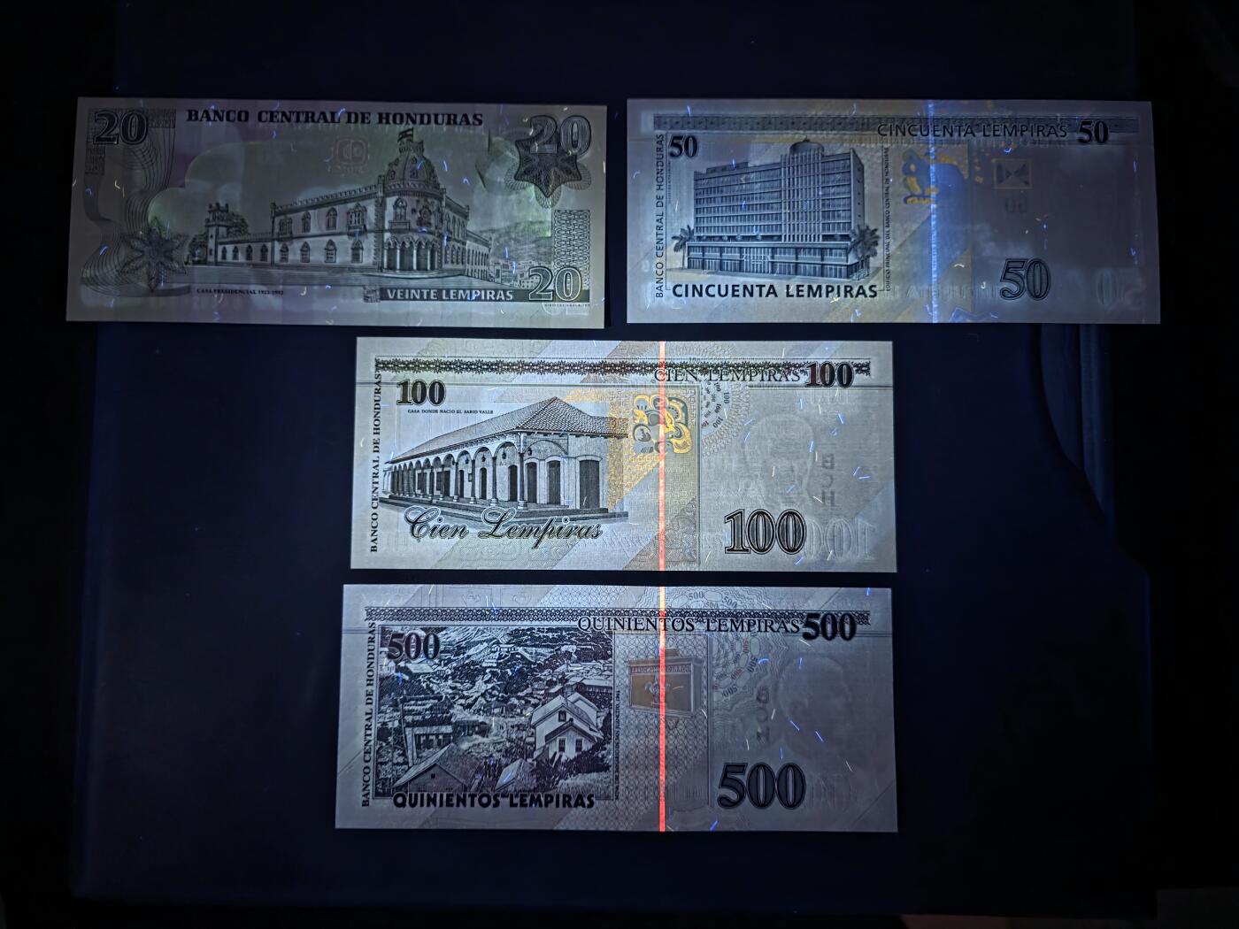 叁拾收藏第34期 洪都拉斯4张  UNC