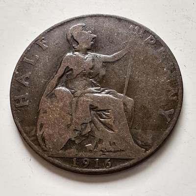 🌹外币初藏🌹🐯2026年第8场  每周二四六晚8️⃣点 接代拍 - 英国1916年半便士