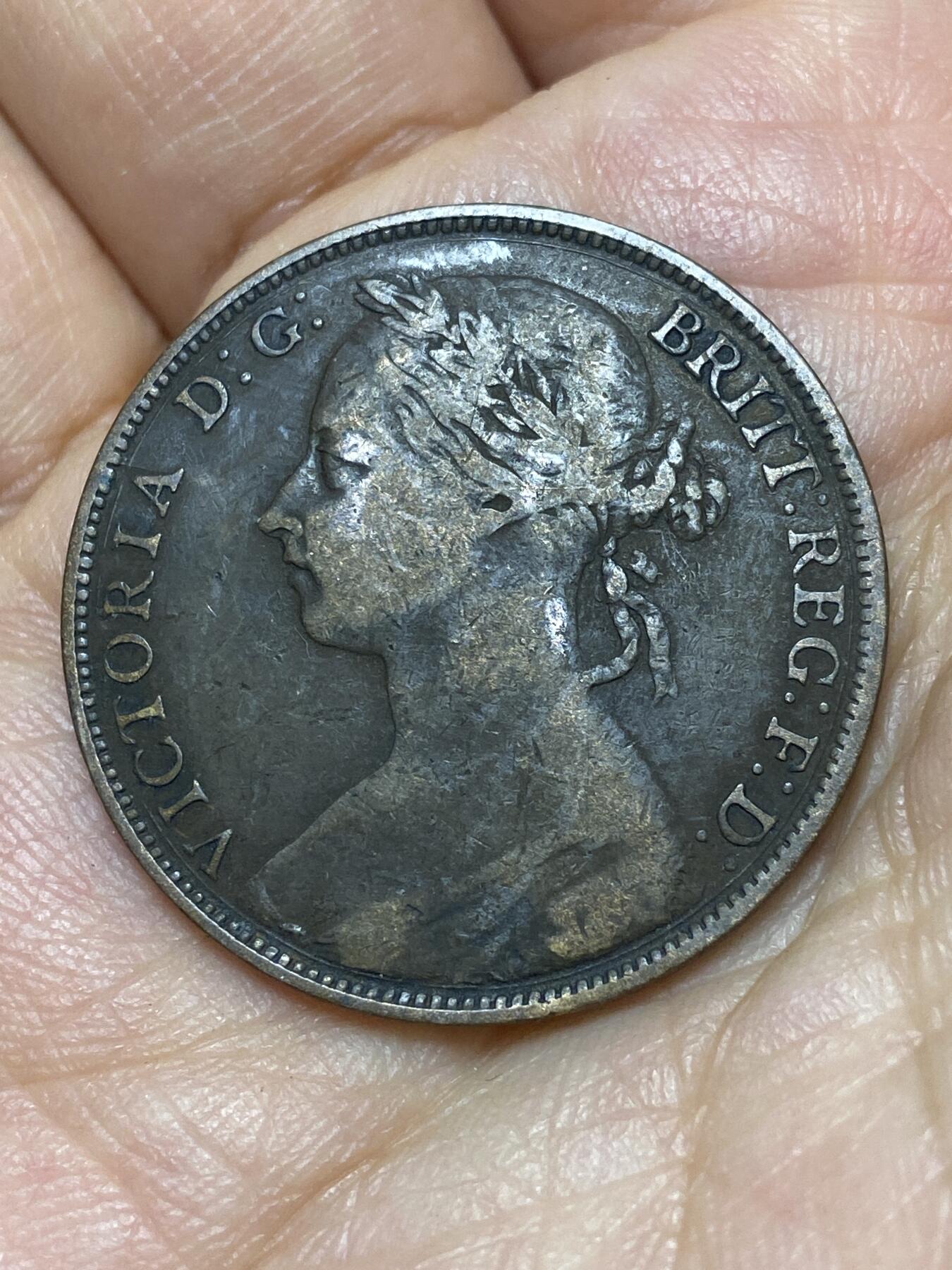 2026年第八场(总第一百七十七场）外国好品散币场(免佣金) 英国🇬🇧1885年1便士(维多利亚女王中年桂冠)