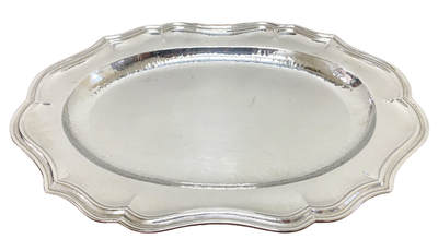 上海拍卖行2025年秋季古董珍玩拍卖会 - 20世纪中期意大利镀银大果盘(L:44cm)