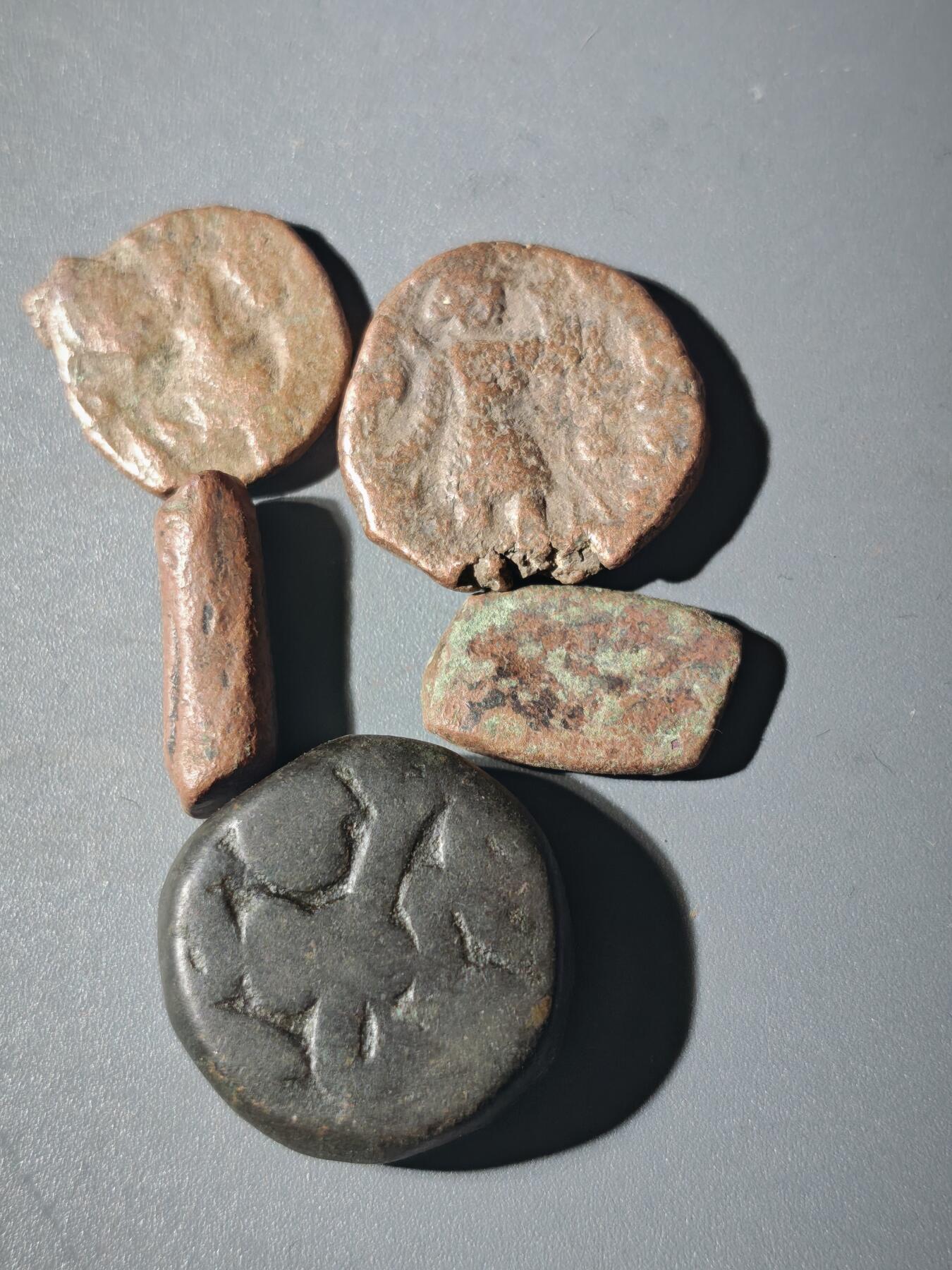 107期新疆红钱粟特钱币丝路钱币专场 B19丝路铜币一组