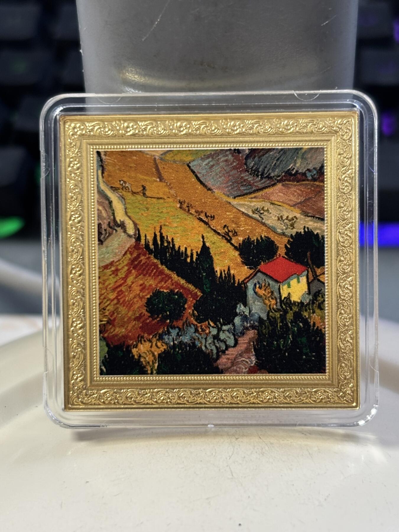 第188期拍卖 纽埃2023年名画《从上面看到的农夫山谷》彩色银币，1盎司999银，发行999枚