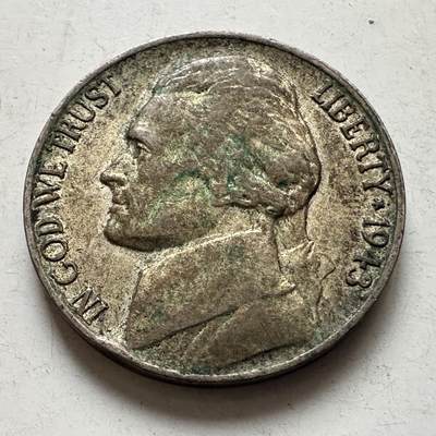 🌹外币初藏🌹🐯2026年第8场  每周二四六晚8️⃣点 接代拍 - 美国1943年P版五美分银币 5克35%银 a