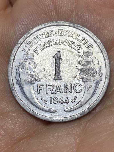 2026年第八场(总第一百七十七场）外国好品散币场(免佣金) - 法兰西第三共和国1944年1法郎