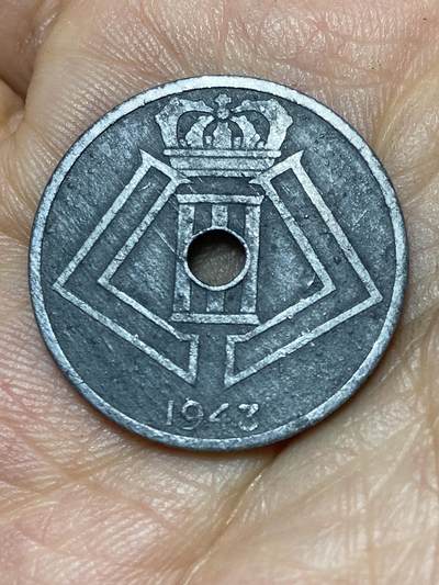 2026年第八场(总第一百七十七场）外国好品散币场(免佣金) - 比利时🇧🇪1943年25分(二战德国占领时期，法语–荷语版)