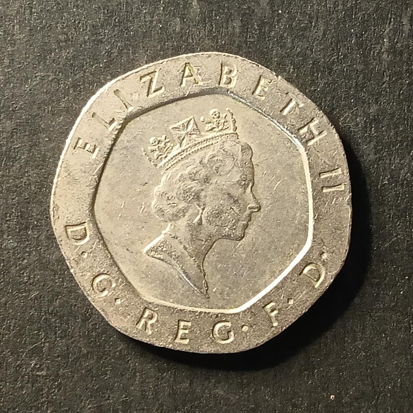 逸泉钱币2026A世界散币纸币纪念币专场A第一场 324 英国20便士硬币