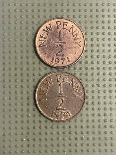 2026年第12场各国散币拍卖（总第162场）16.17两天外出，18号可以发货 - 根西岛1971年1/2便士2枚